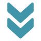 Teal double chevron down arrow scroll indicator icon