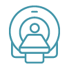Icon of a patient inside an MRI or CT scanner