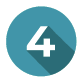 Number 4 icon in teal circle, step indicator graphic